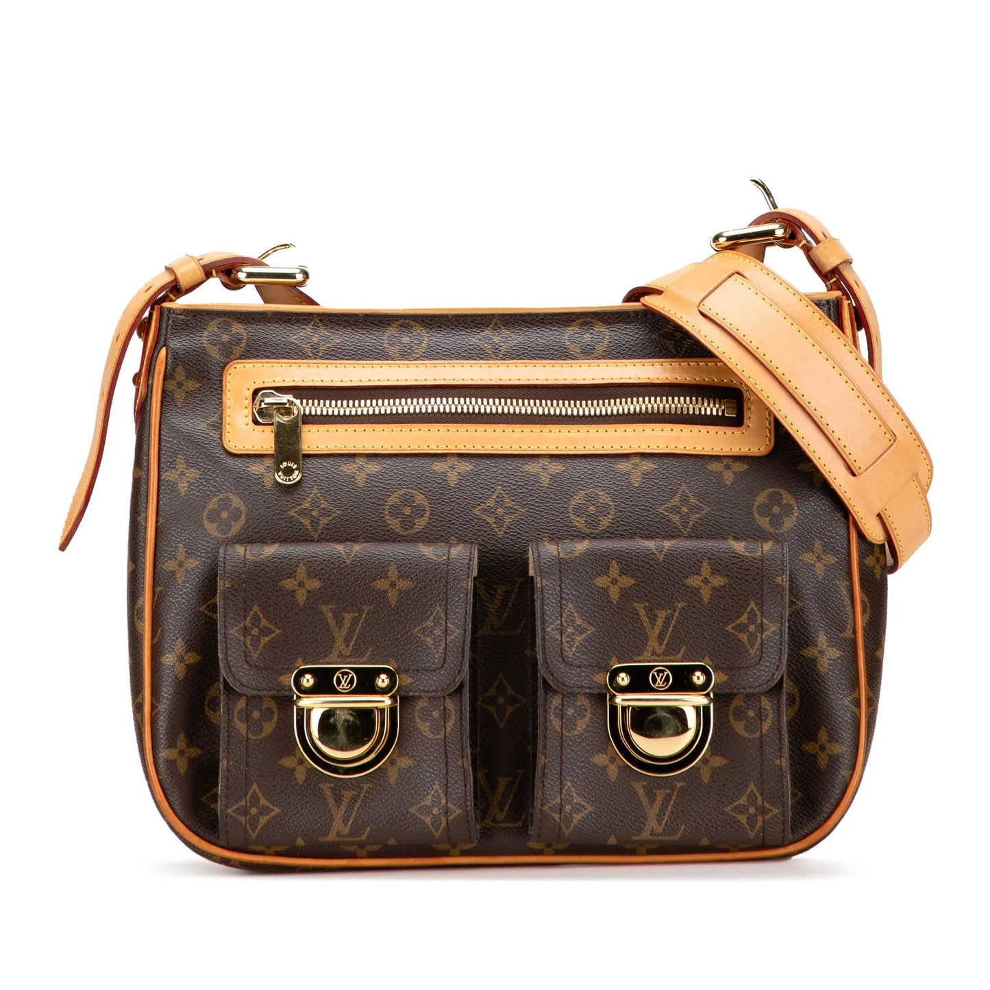 Brown Louis Vuitton Monogram Hudson GM Crossbody Bag