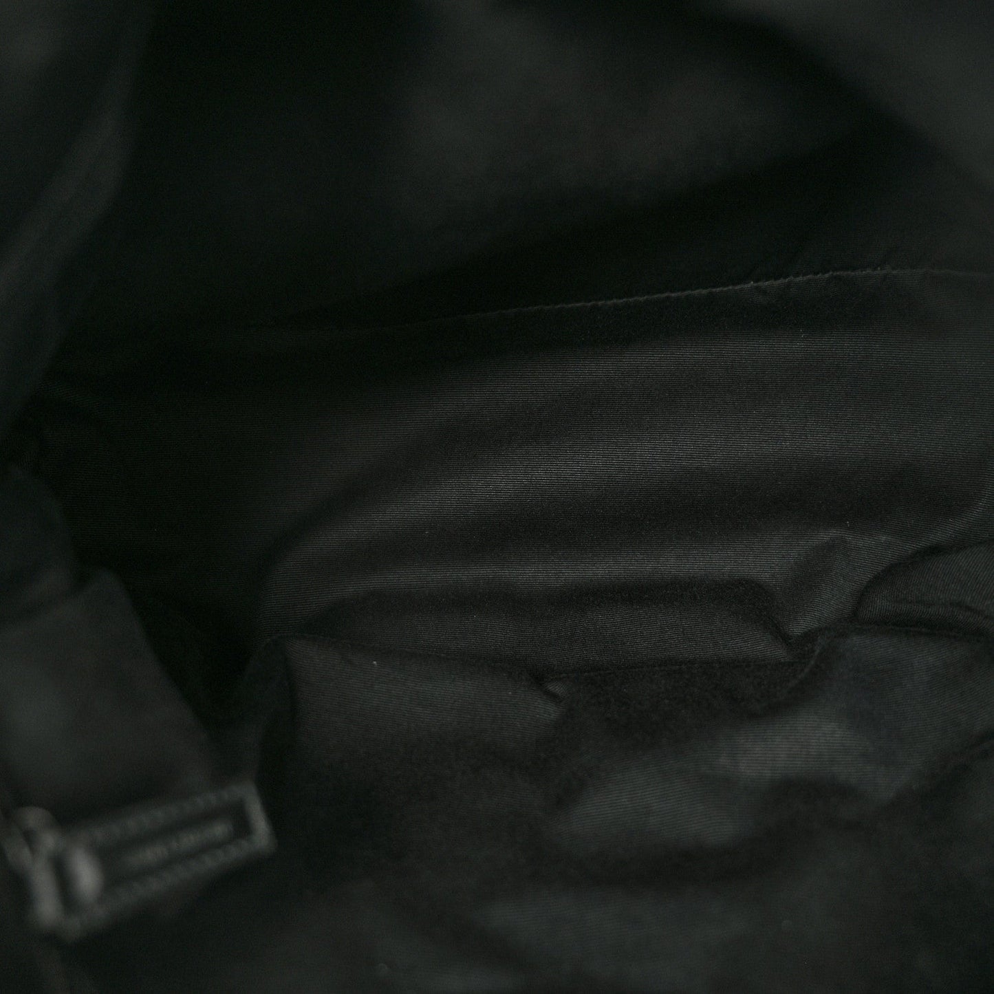 Saint Laurent Lambskin Quilted Toy Loulou Puffer Monogram Chain Satchel Black