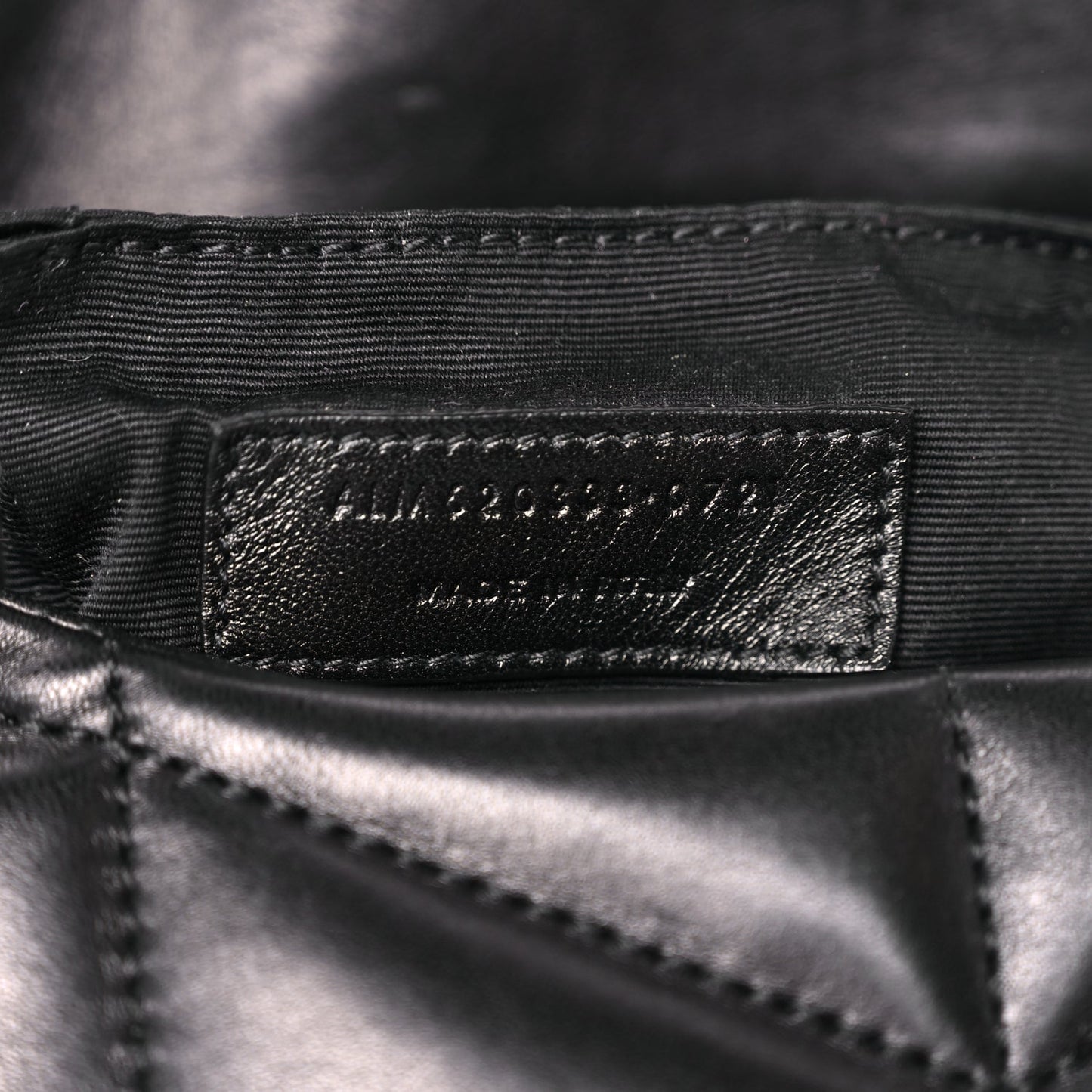 Saint Laurent Lambskin Quilted Toy Loulou Puffer Monogram Chain Satchel Black