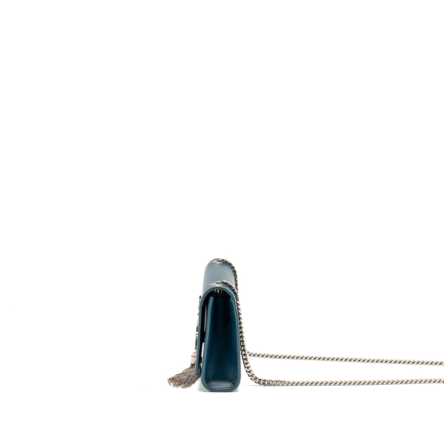 Saint Laurent/ Small Kate Purse with Tassel Caflskin Blue