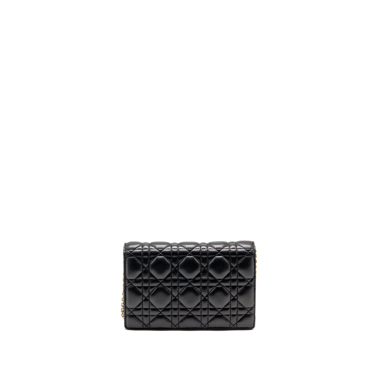 Dior Dioraddict Wallet on Chain Cannage Leather Black