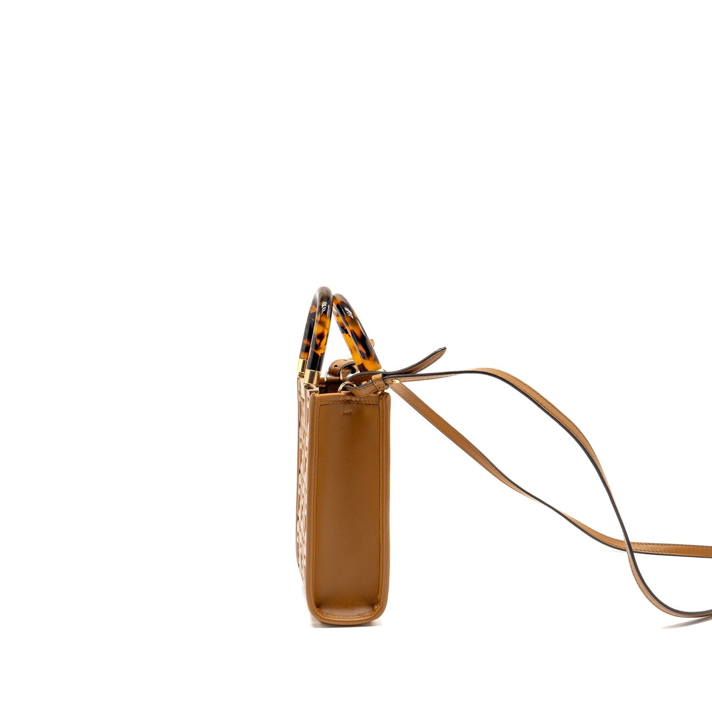 Fendi Mini sunshine shopper Purse leather brown