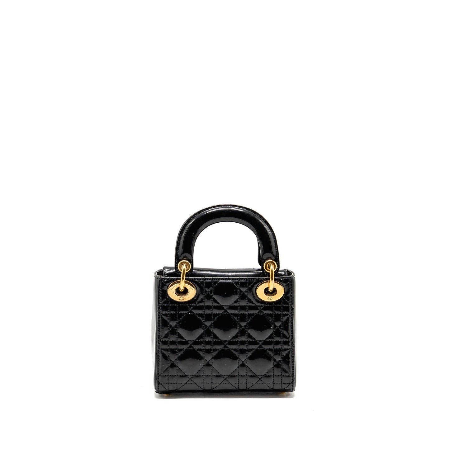 Dior mini lady Dior patent black