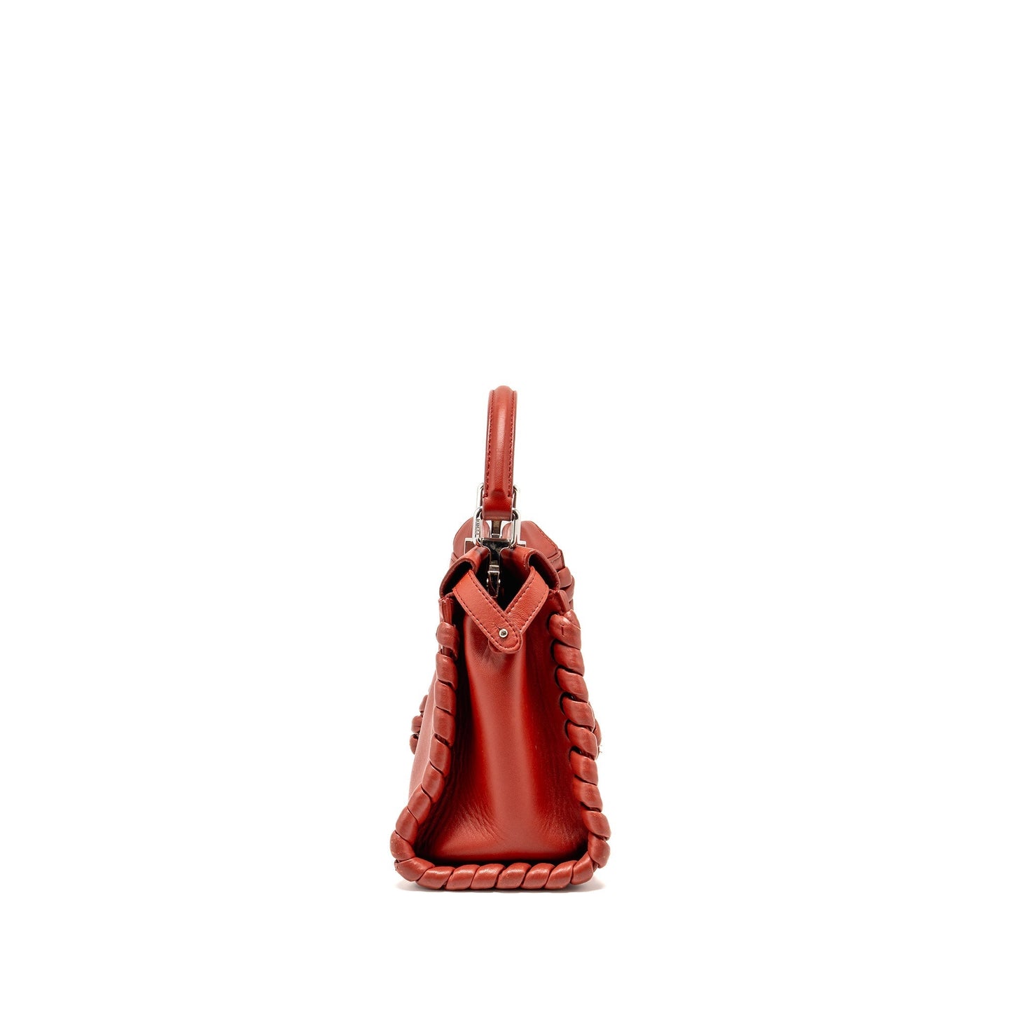 Fendi Mini Peekaboo Whipstitch Lambskin Bloody Mary