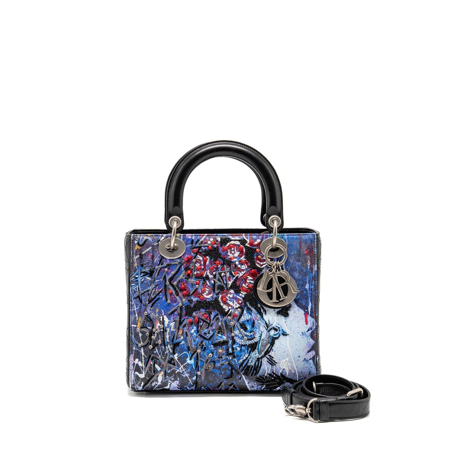 Dior Medium Lady Dior Art Purse Betty Mariani Limited Edition Leather Multicolour