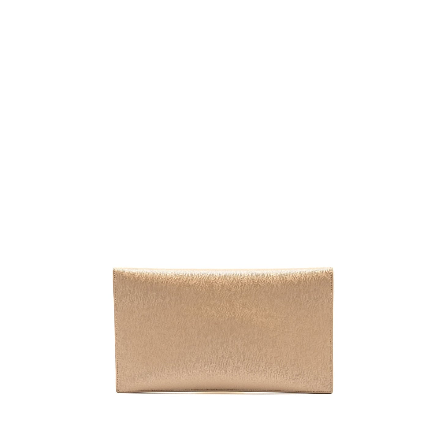 Saint laurent Uptown clutch grained calfskin beige