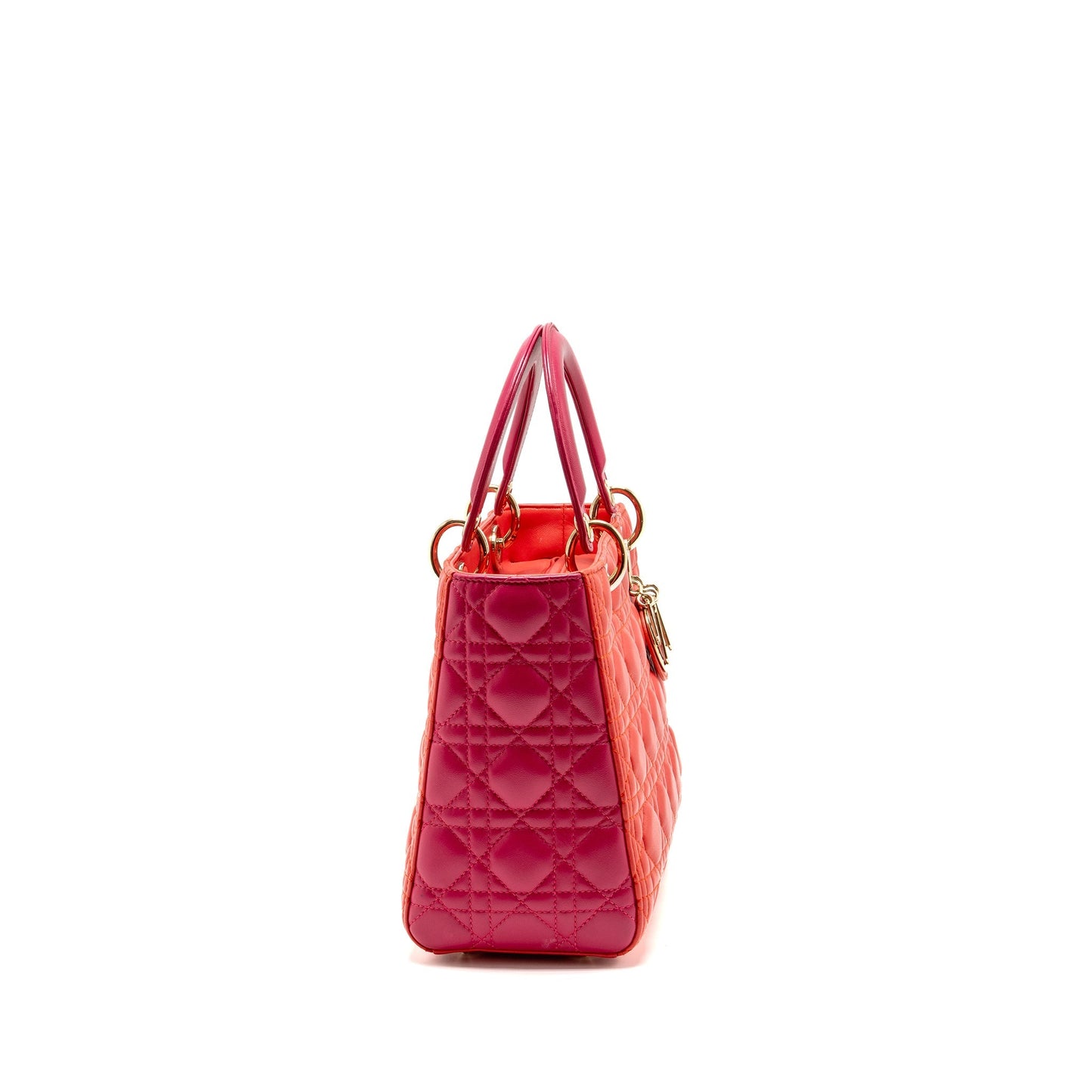 Dior Medium Lady Dior Lambskin Dark Pink/Purple
