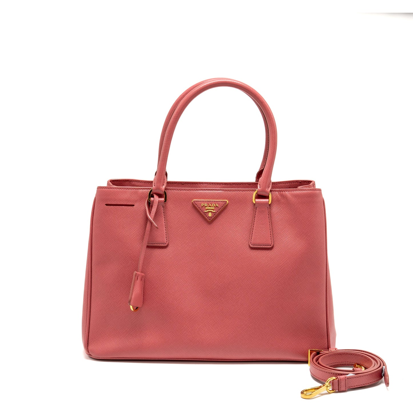 Prada Large Saffiano Tote Purse Galleria Saffiano Leather Pink