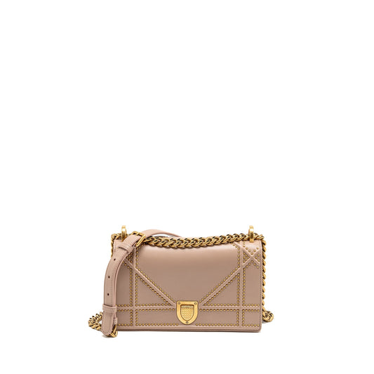 Dior Small Studded Diorama Dark Pink