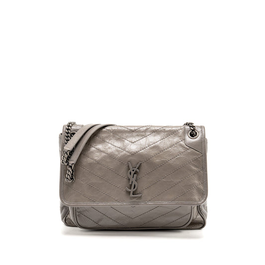 Saint Laurent / Large Niki Purse Calfskin Grey