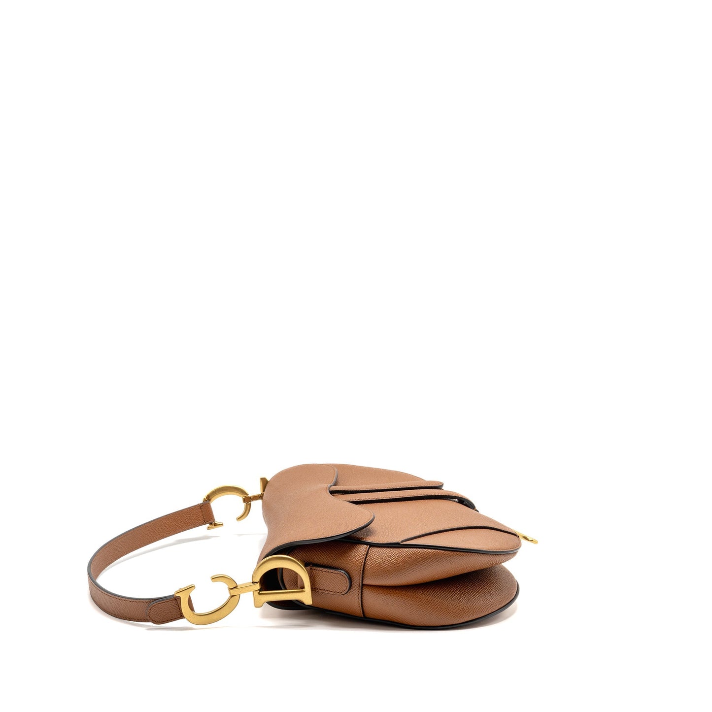 Dior Medium Saddle Purse Calfskin Caramel