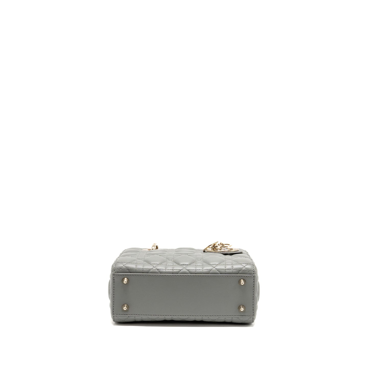 Dior Small Lady Dior My ABCDior Purse Lambskin Grey Stone