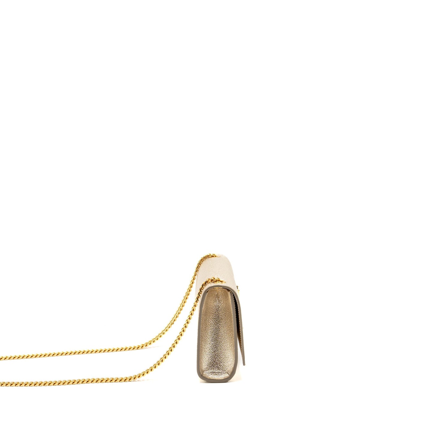 SAINT LAURENT/ Small Kate Purse Grained Calfskin Gold