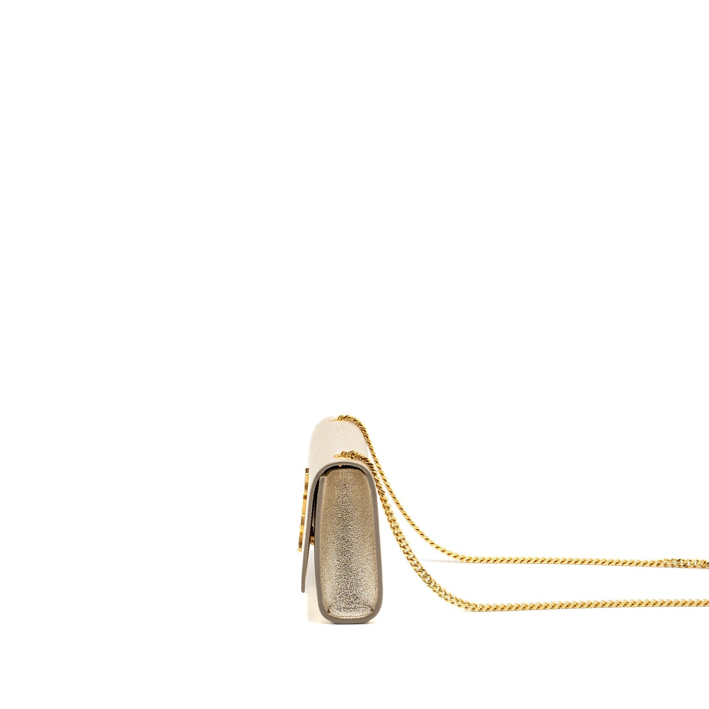 SAINT LAURENT/ Small Kate Purse Grained Calfskin Gold