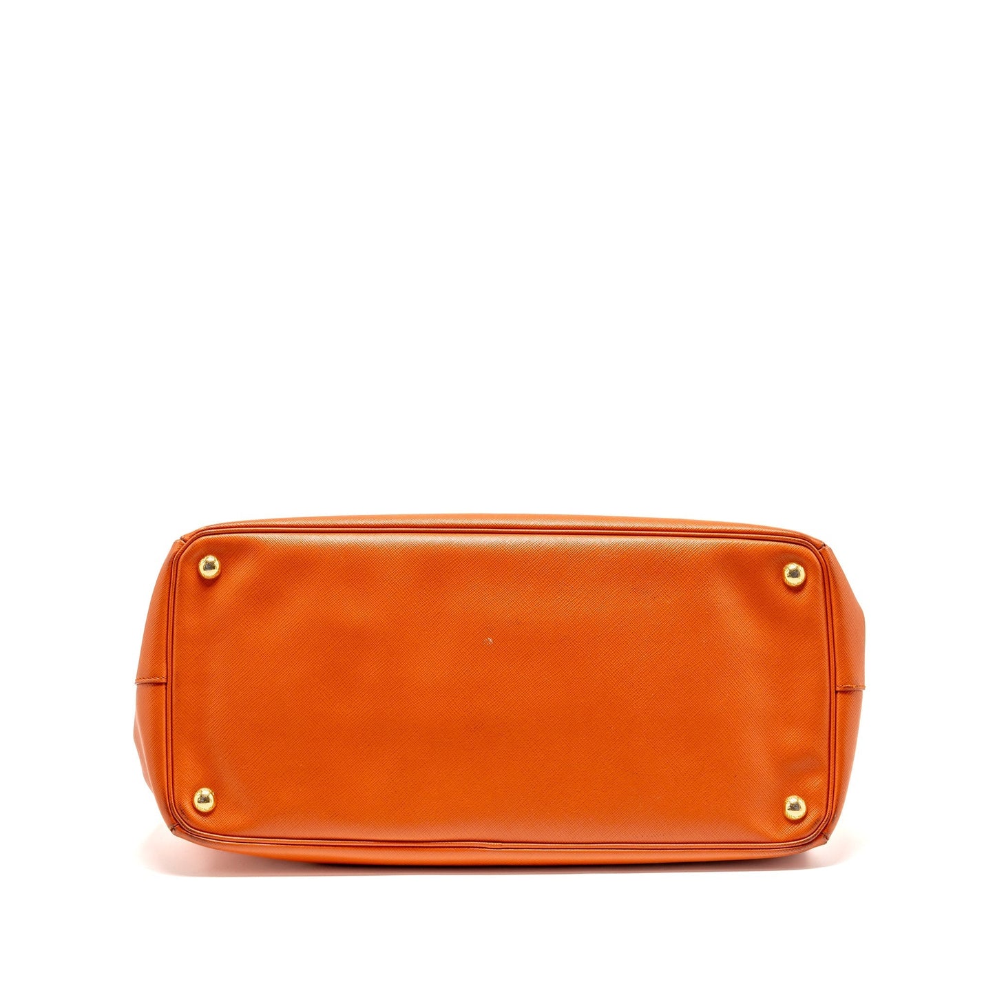 Prada Large Saffiano Tote Purse Leather Orange