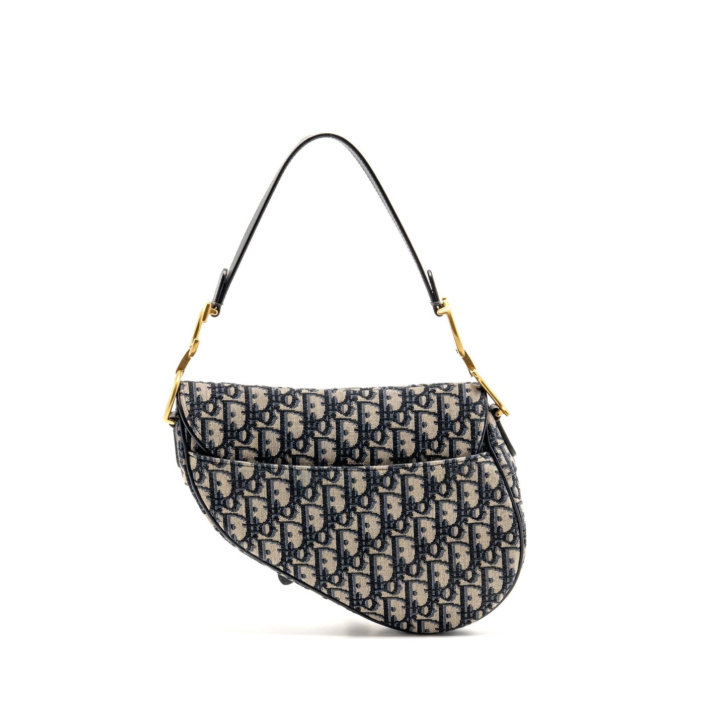 Dior Medium Saddle Purse Blue Oblique Canvas/Calfskin