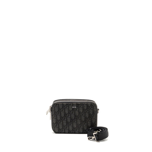 Dior Wallet on Strap Oblique Canvas/Leather Black