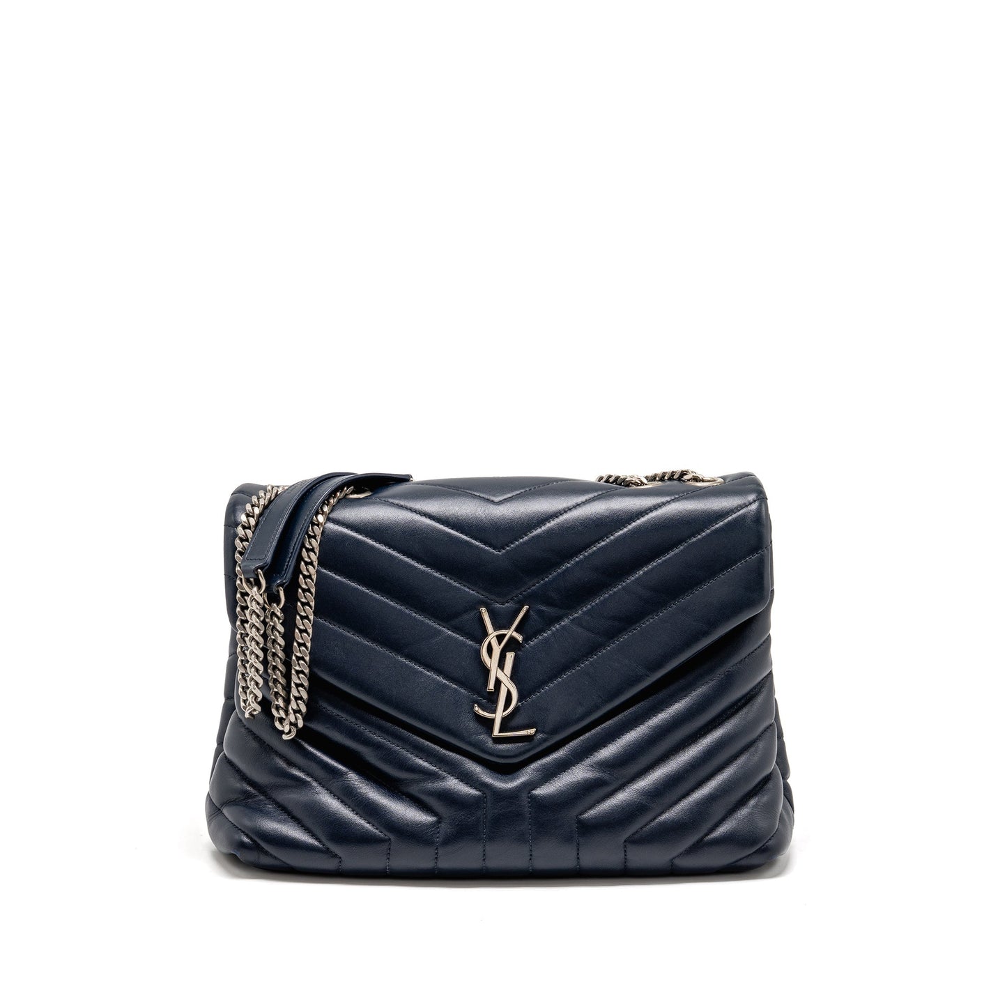 Saint Laurent/ Medium Lou Lou Purse Calfskin Dark Blue
