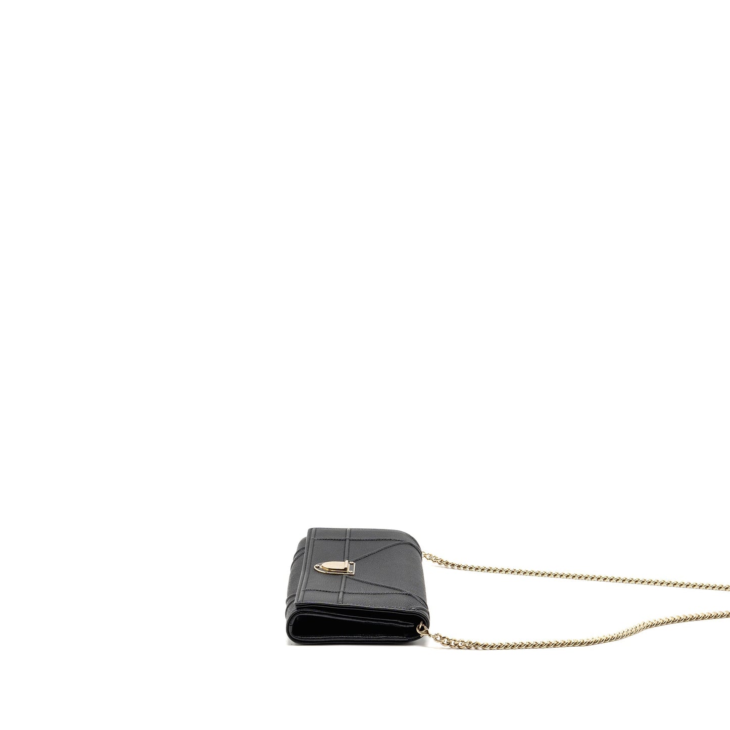 Dior Diorama wallet with Chain calfskin black