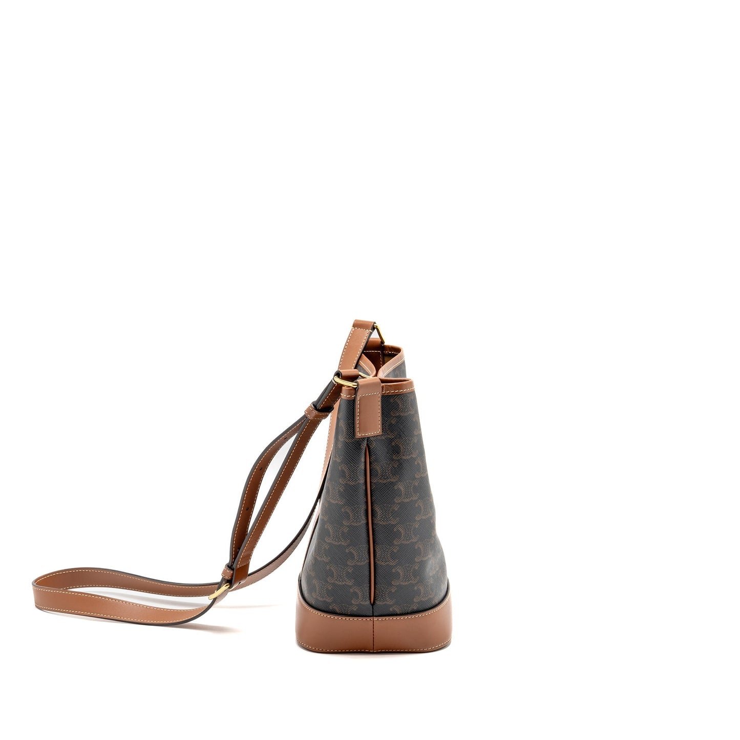 CELINE Small Bucket Purse Triomphe Canvas/ Leather
