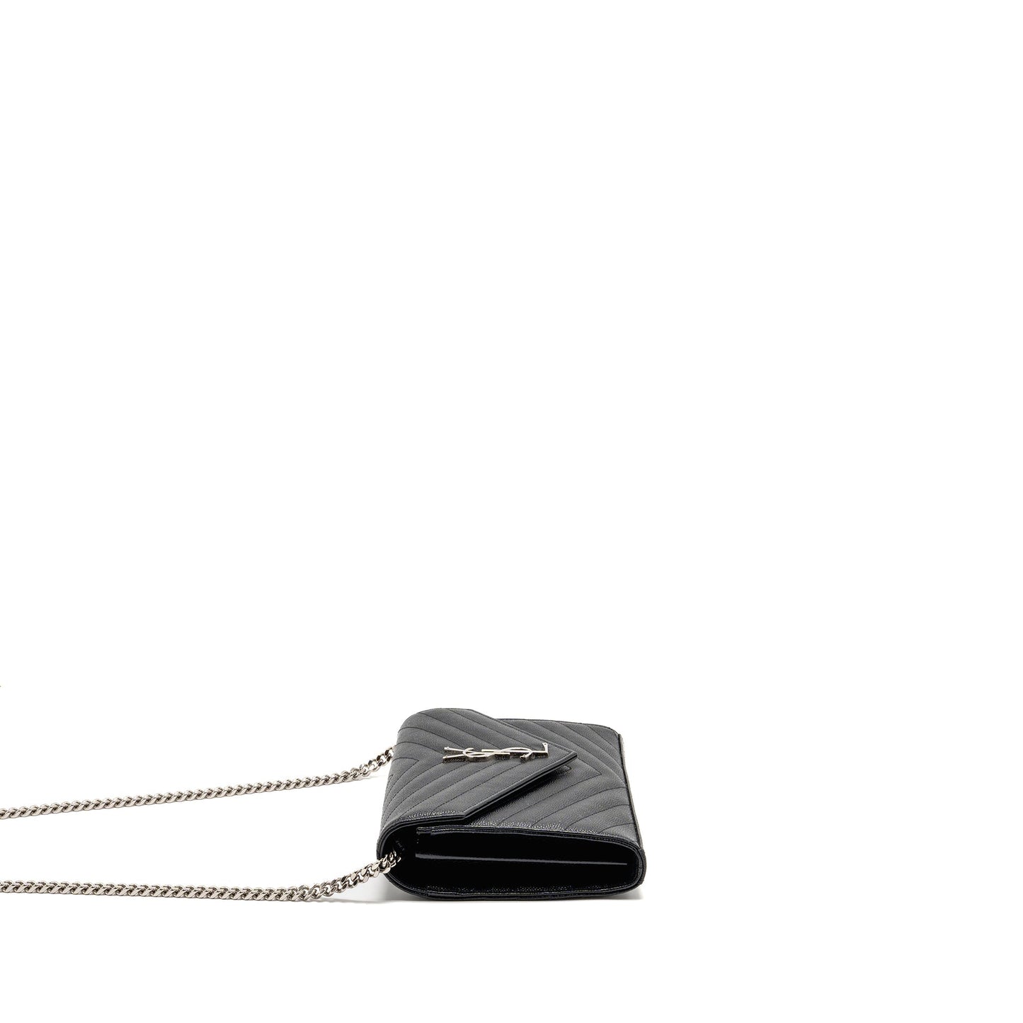Saint Laurent/ Envelope Chain Wallet Calfskin Black
