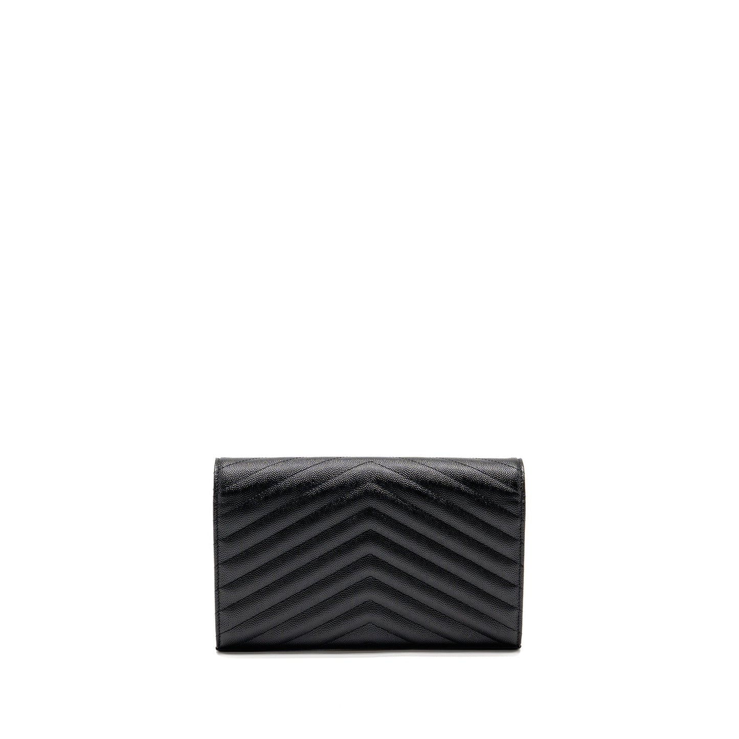 Saint Laurent/ Envelope Chain Wallet Calfskin Black