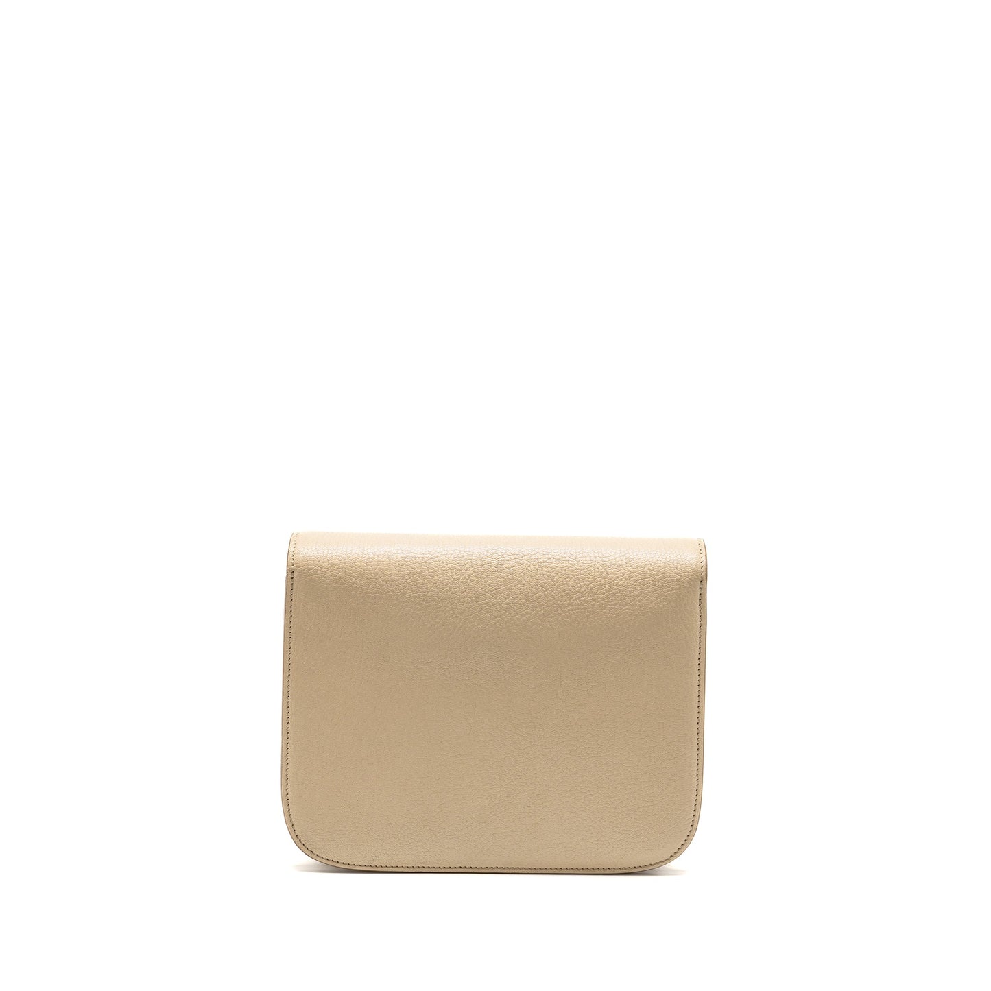 Celine Medium Classic Box Purse Goatskin Beige