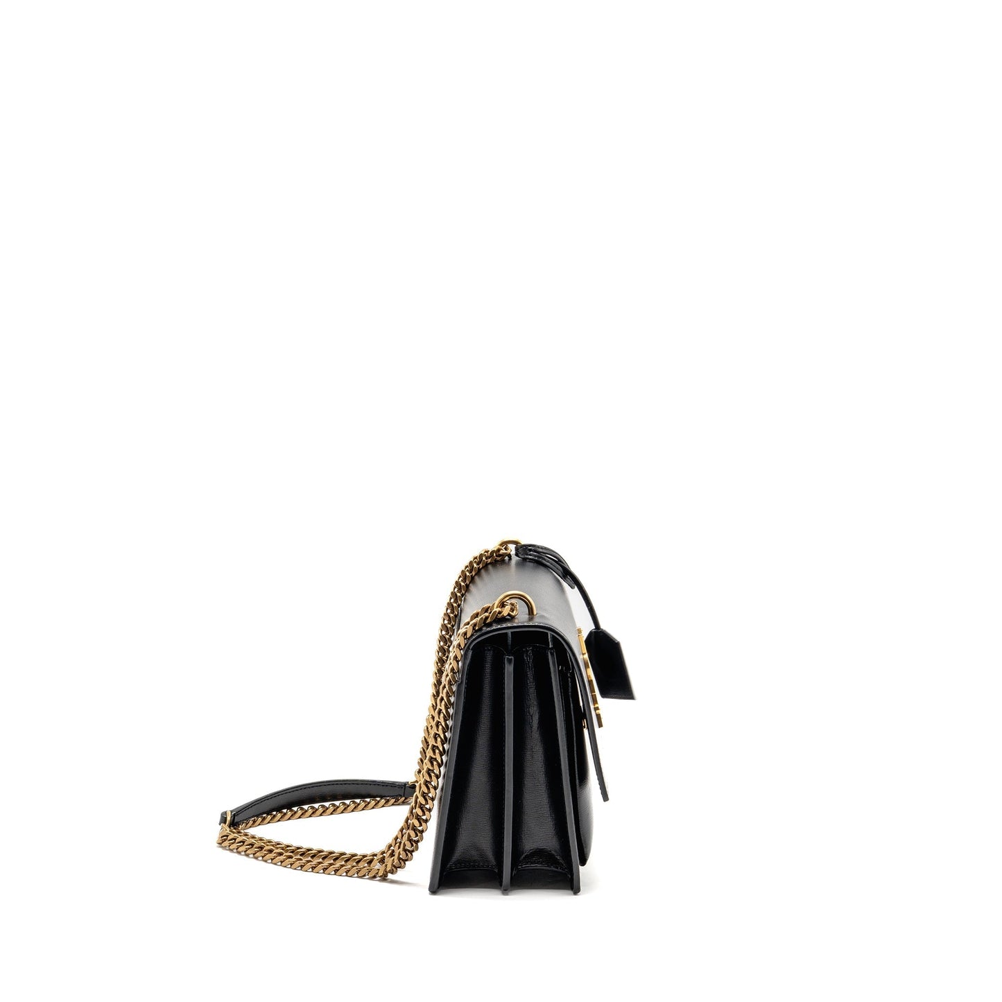 Saint Laurent/ Medium Sunset Purse Smooth Leather Black