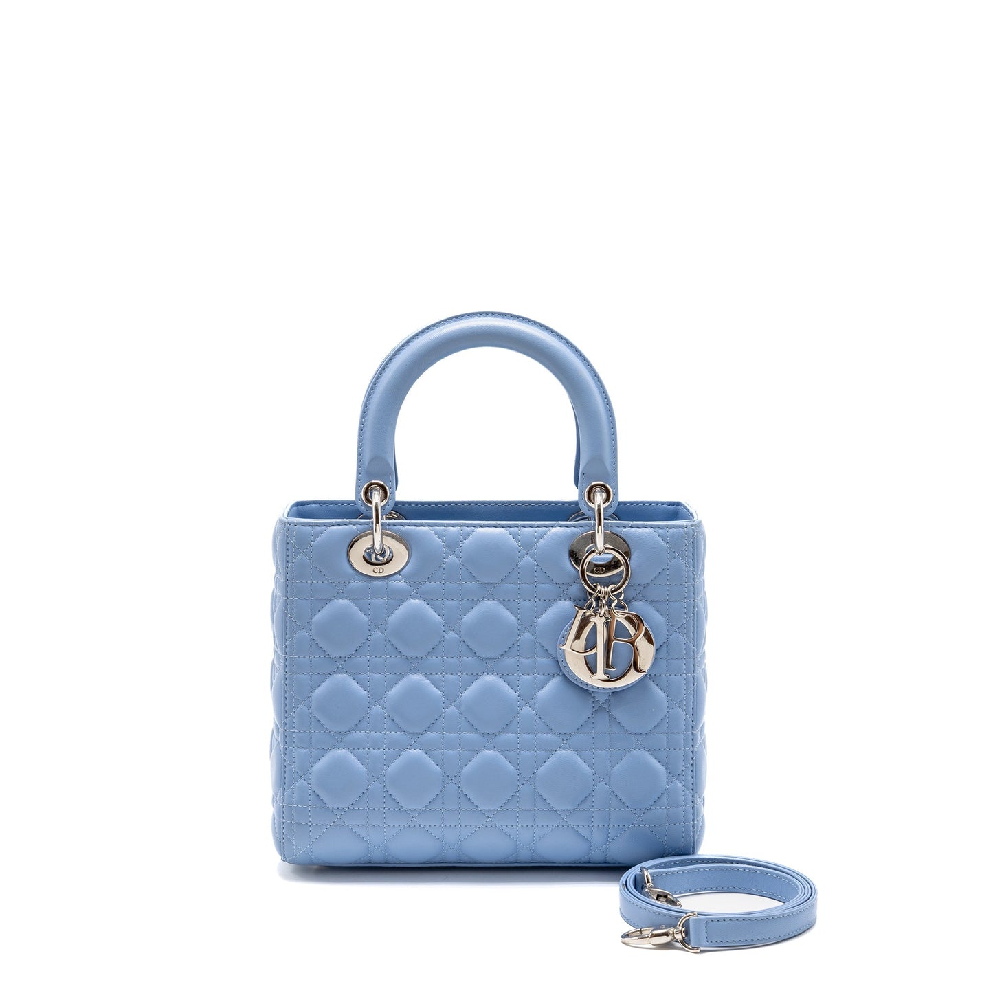 Dior Medium Lady Dior Lambskin Light Blue