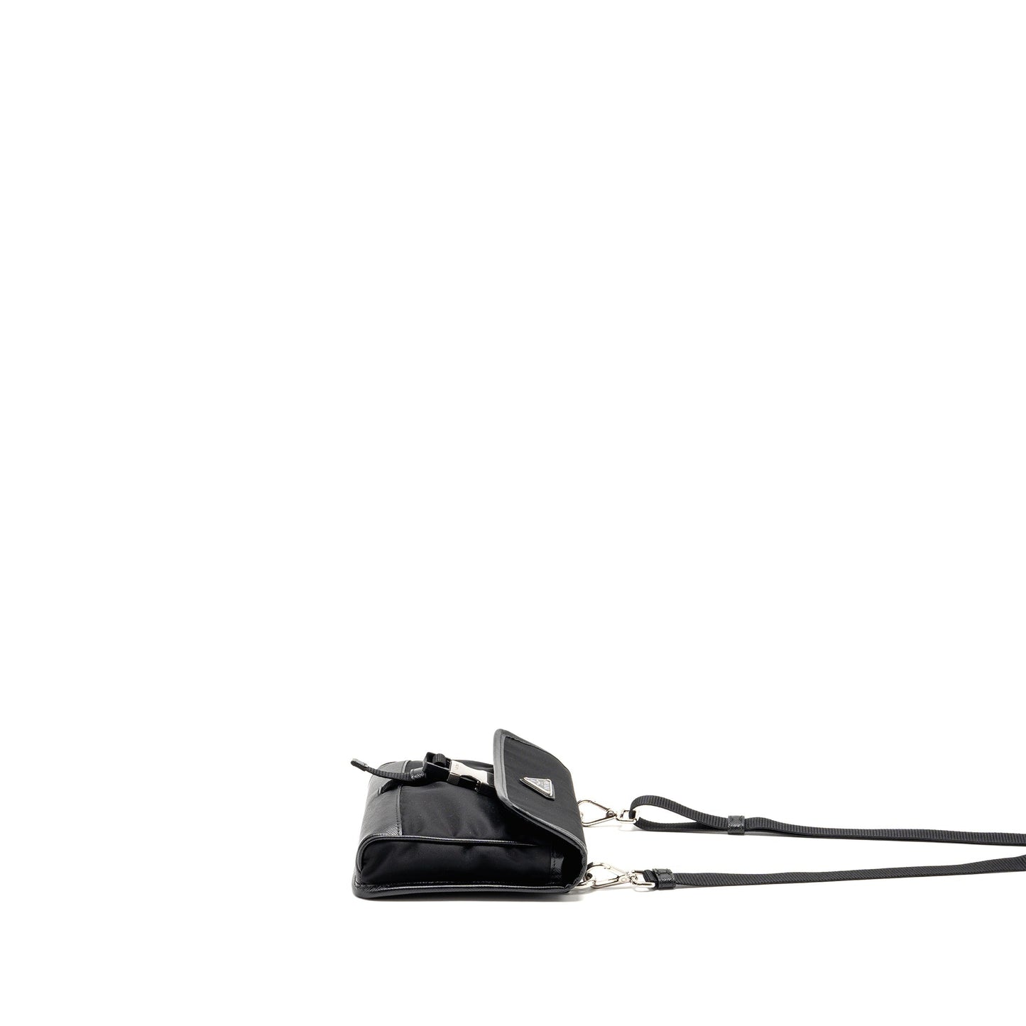 Prada Trimmed Saffiano Phone Case Re-Nylon Black