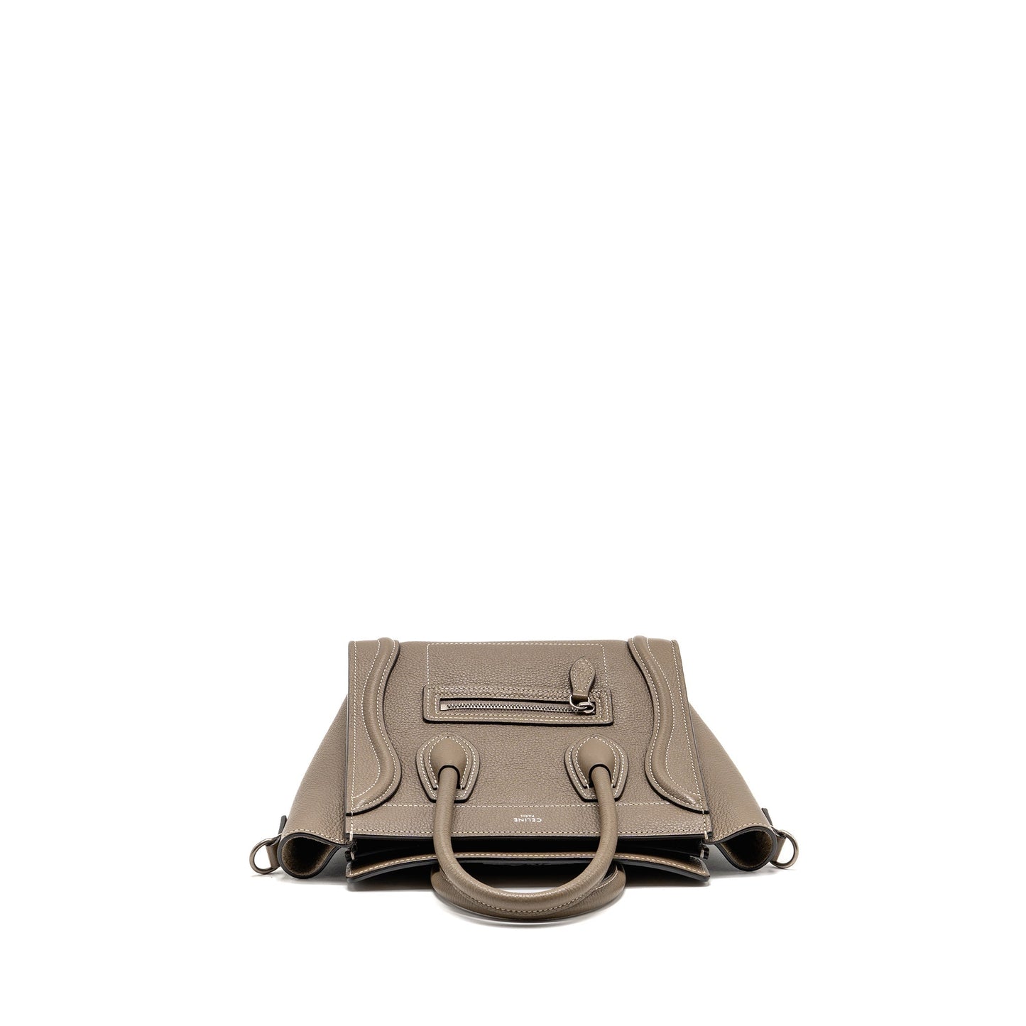 Celine Nano Luggage Purse calfskin grey