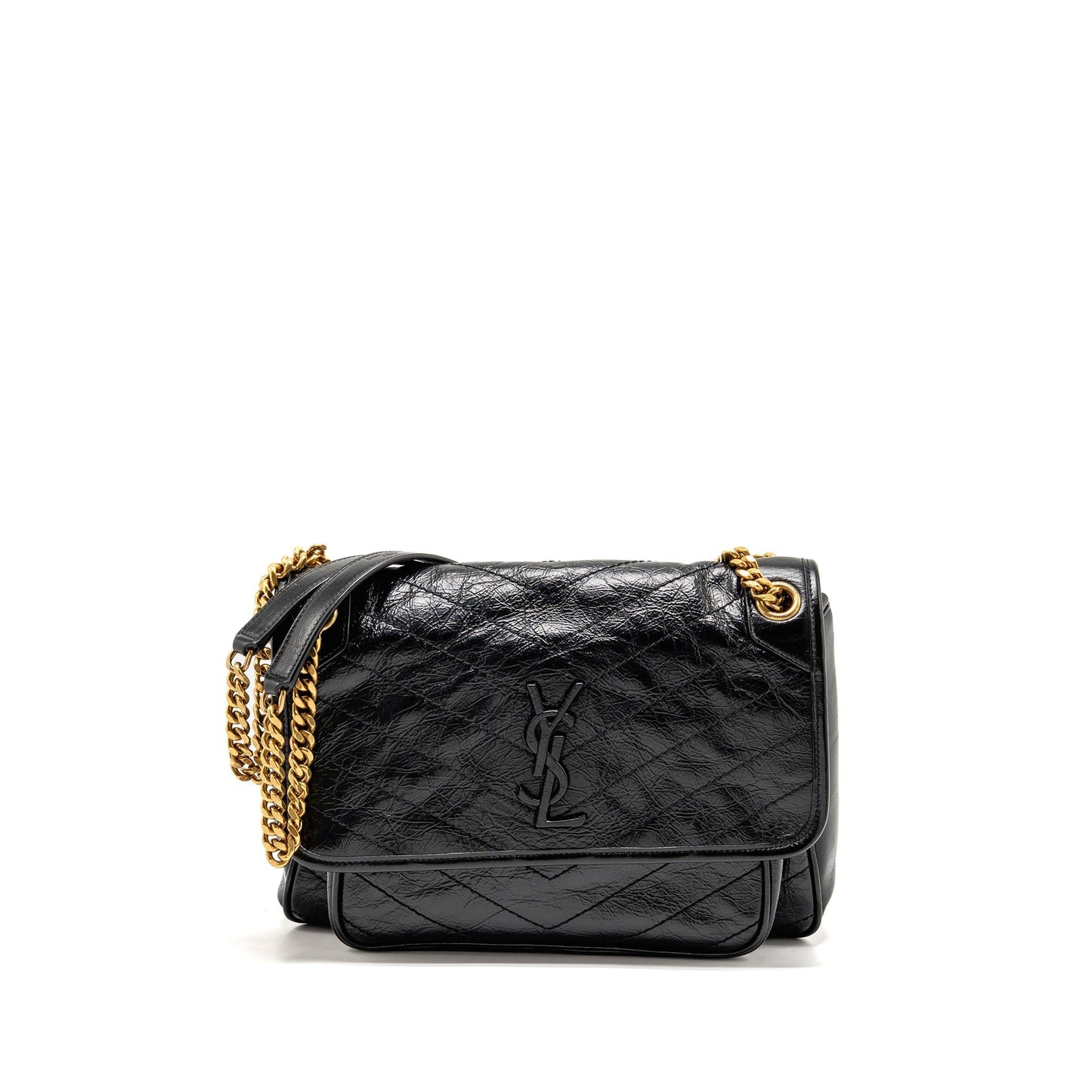 Saint Laurent/ Medium Niki Chain Purse Vintage Calfskin Black