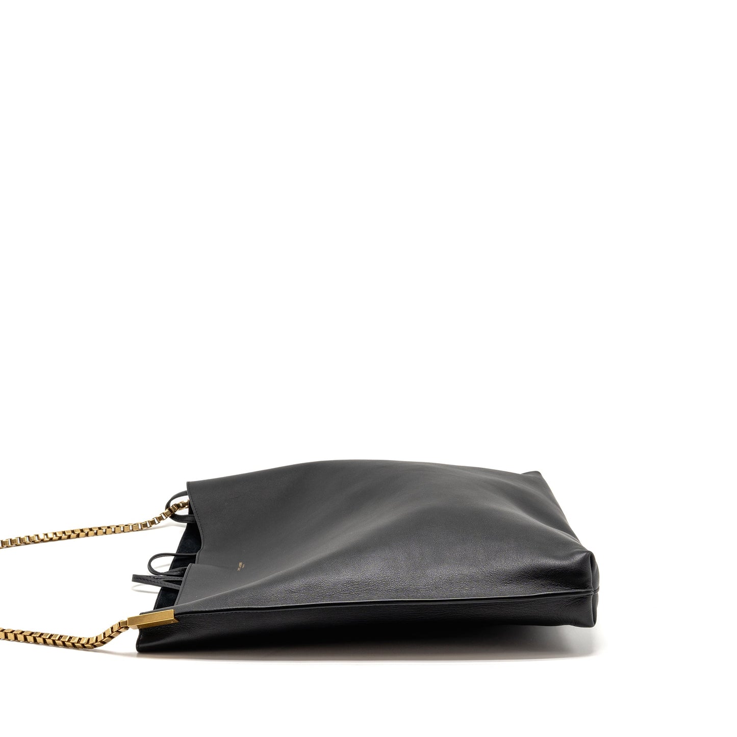 Saint Laurent/ Suzanne Hobo Purse Calfskin Black
