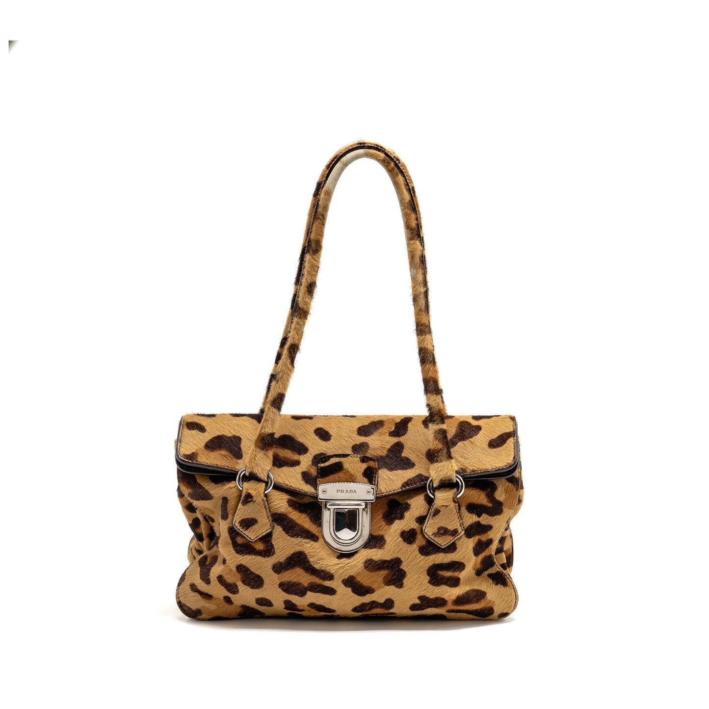 Prada Leopard Print Mini Purse Ponyhair Multicoloured