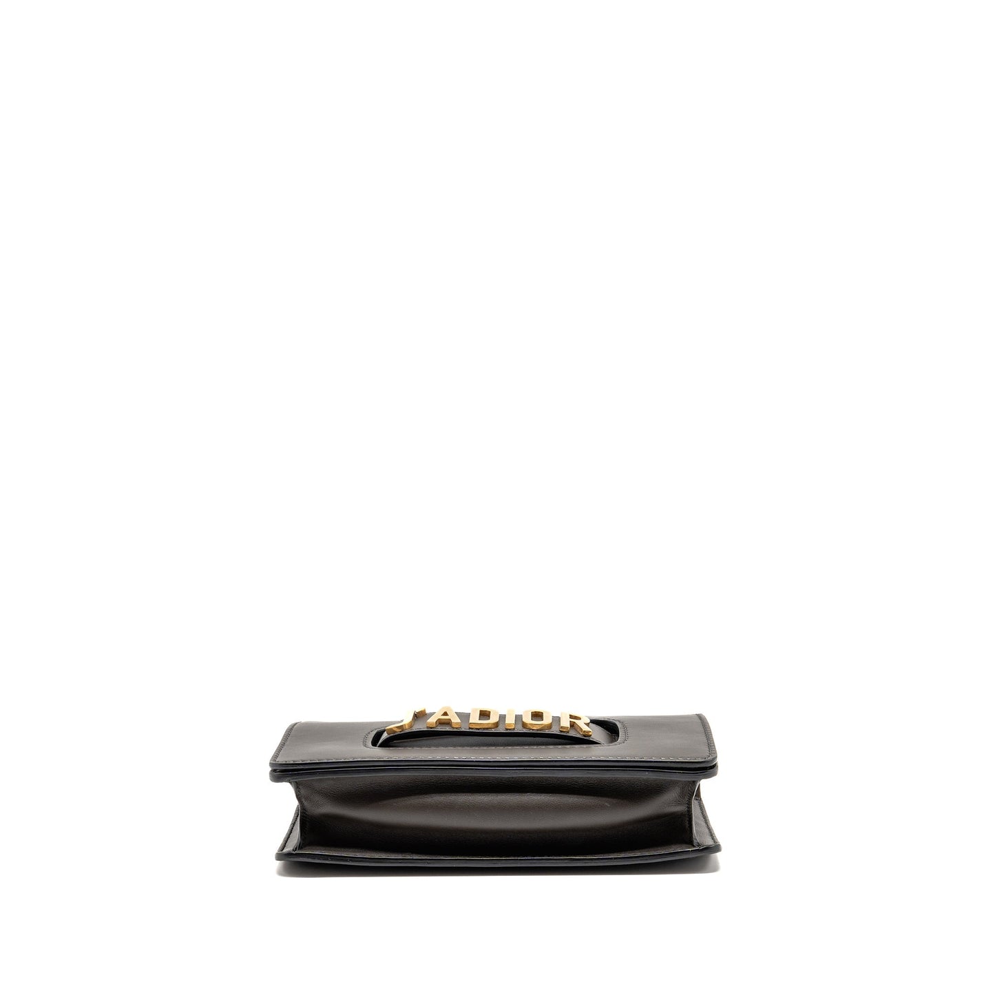 Dior J’Adior Flap Purse with Chain Calfskin Dark brown