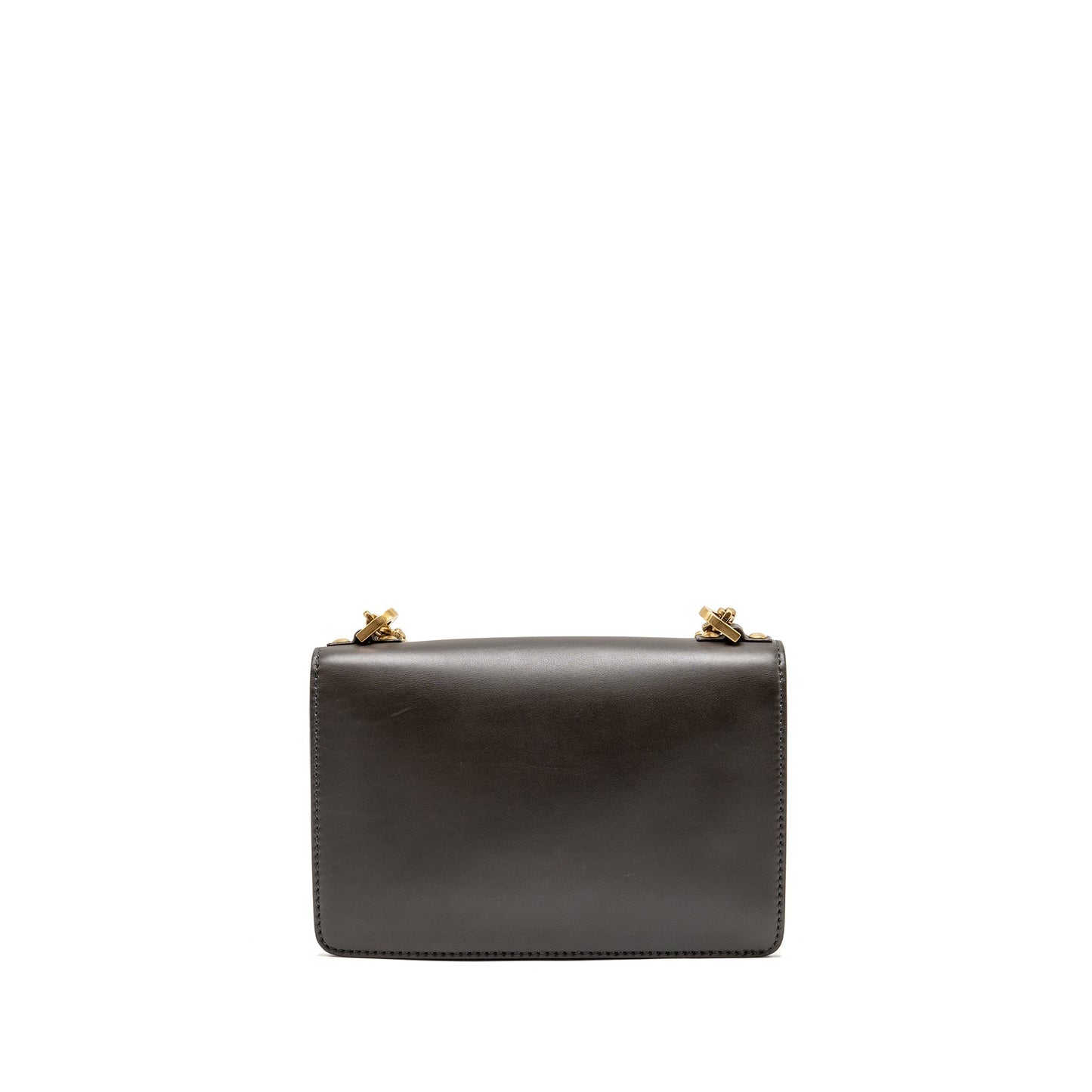 Dior J’Adior Flap Purse with Chain Calfskin Dark brown