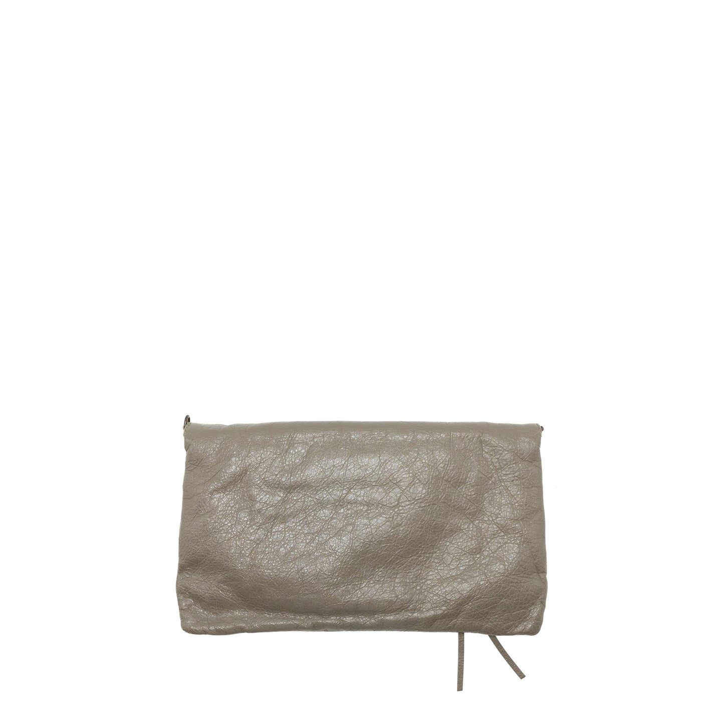 Balenciaga City Fold Clutch/Mini Purse Leather Grey Ruthenium Hardware