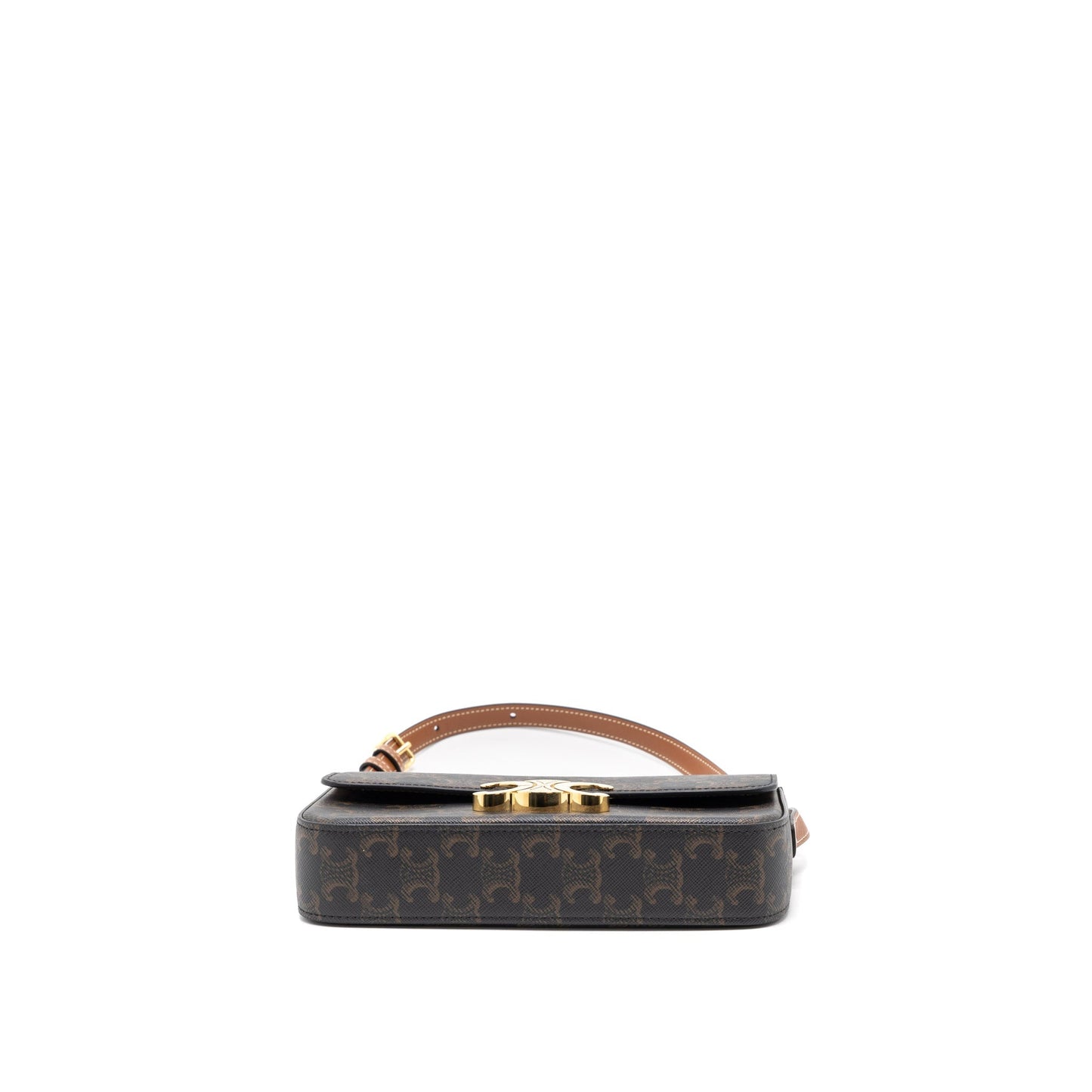 Celine Triomphe Mini Purse Calfskin/Triomphe Canvas Brown/Multicolour