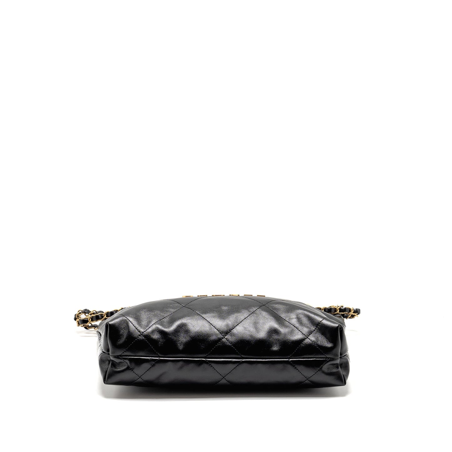 Chanel Small 22 Bag Shiny Calfskin Black (microchip)