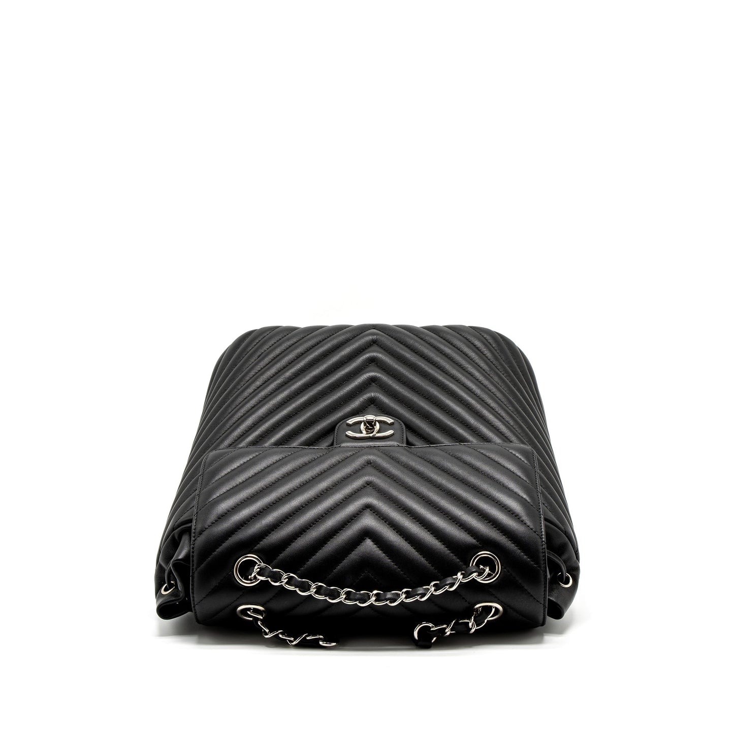 Chanel Urban Spirit Backpack Chevron Calfskin Black