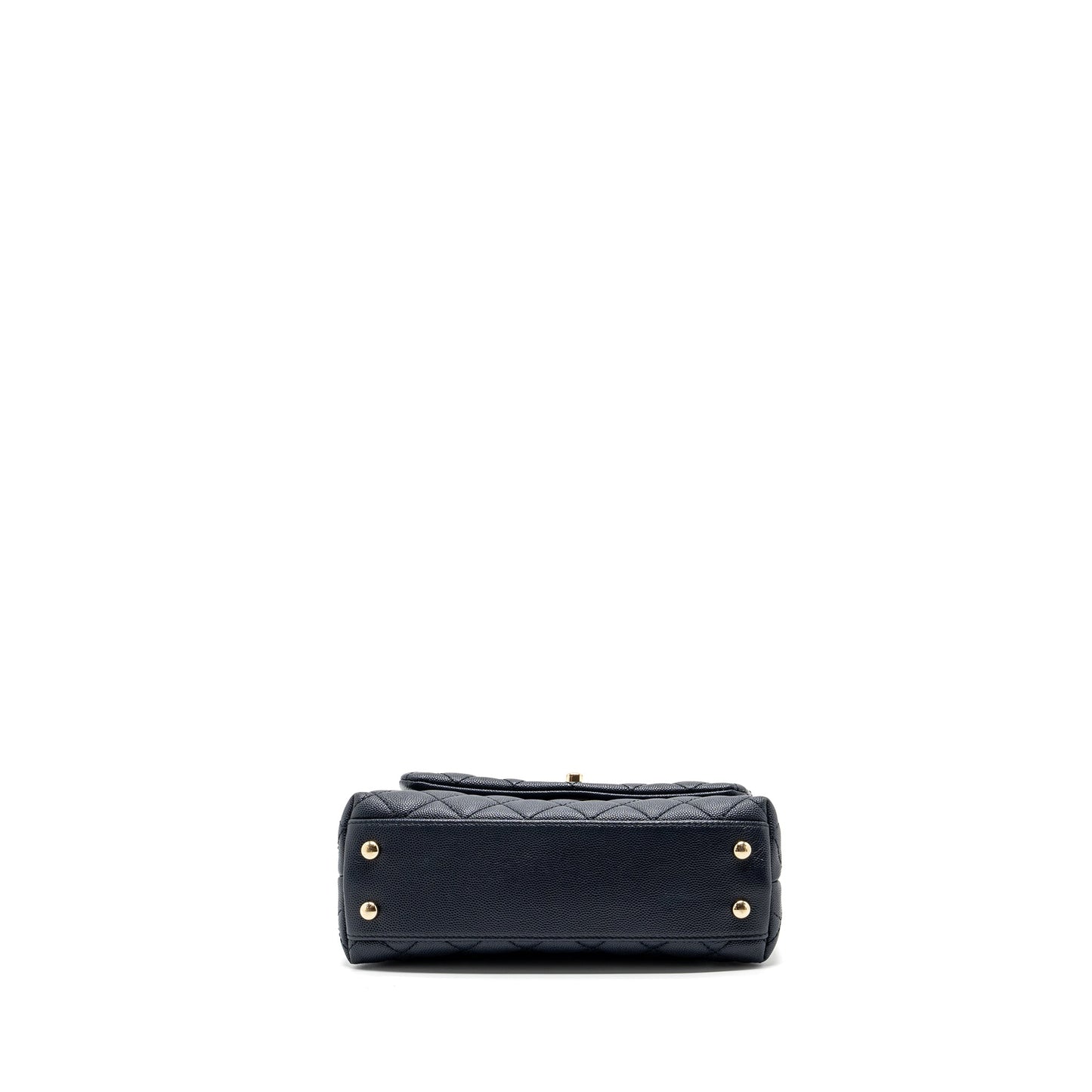 Chanel Small Coco Handle Bag Caviar Navy L