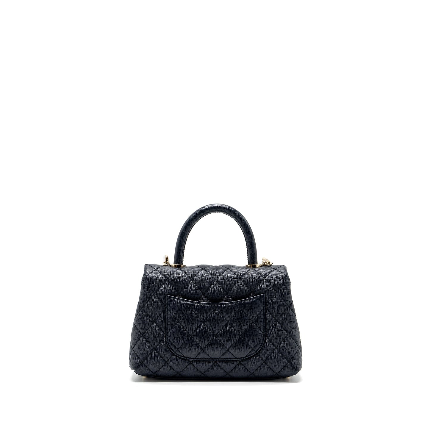 Chanel Small Coco Handle Bag Caviar Navy L