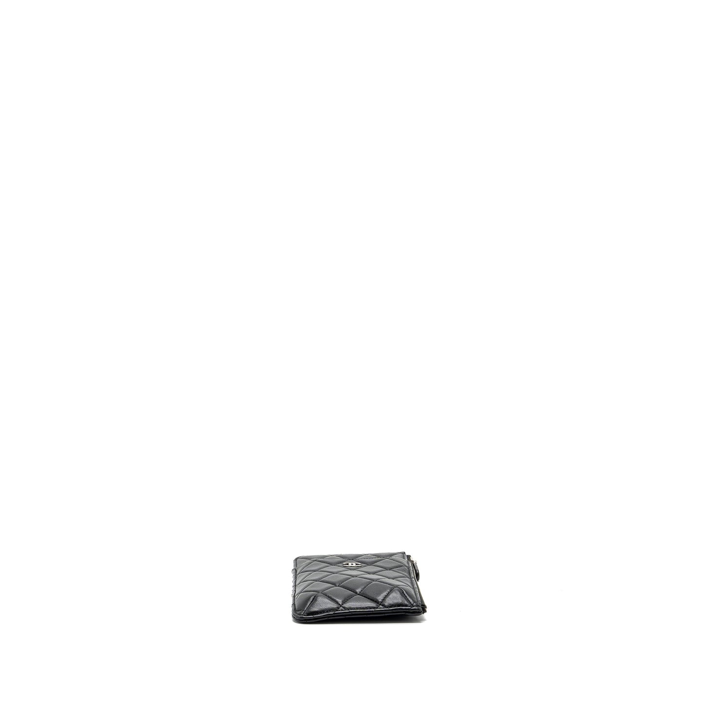 Chanel phone zip pouch lambskin Black
