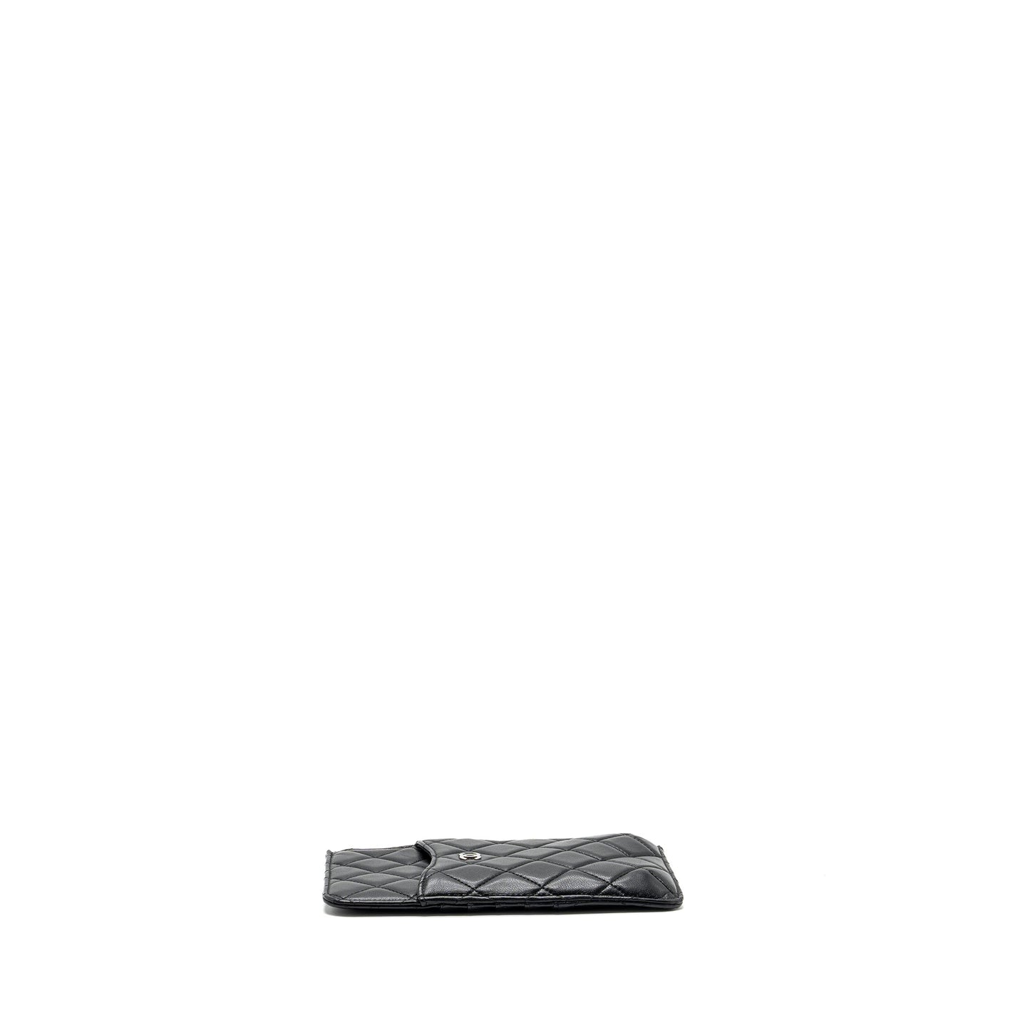 Chanel phone zip pouch lambskin Black