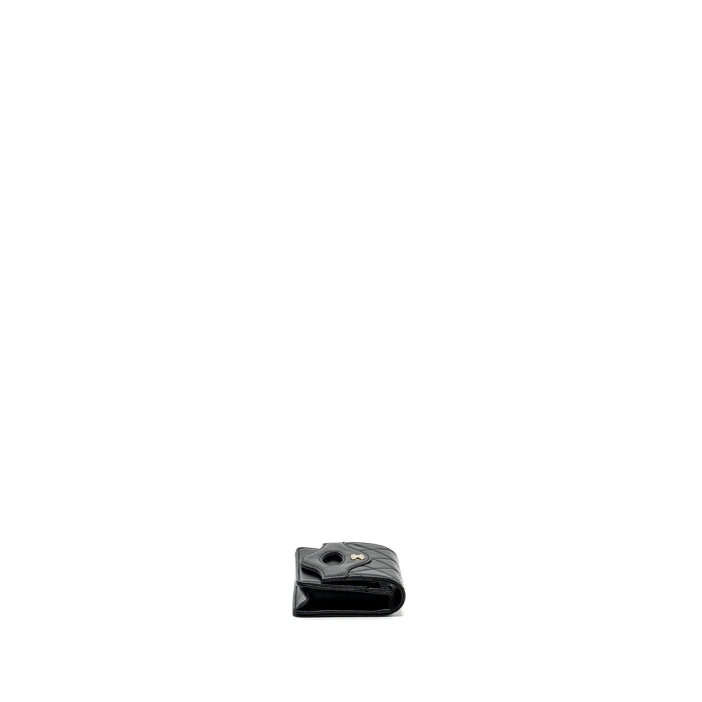 Chanel 24C 31 card holder shiny calfskin black L (microchip)