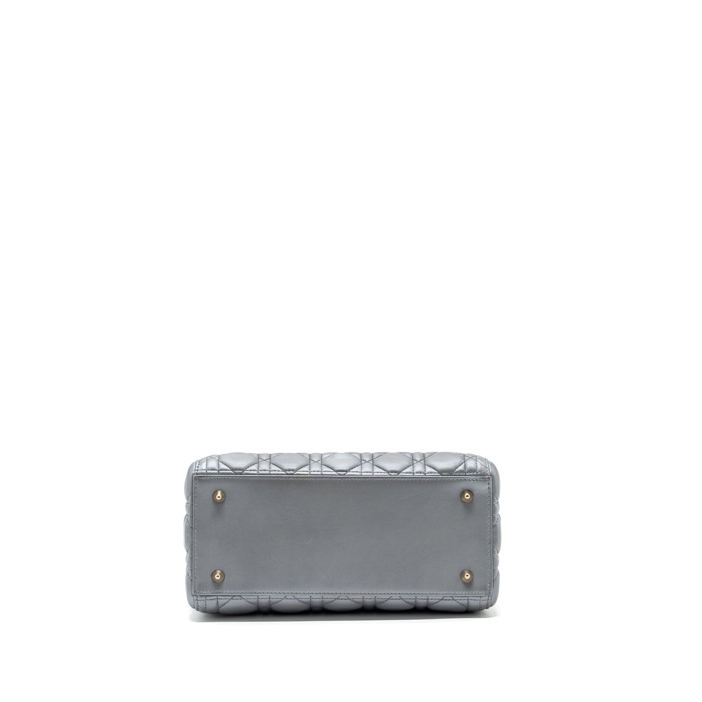 Dior Medium Lady Dior Lambskin Silver