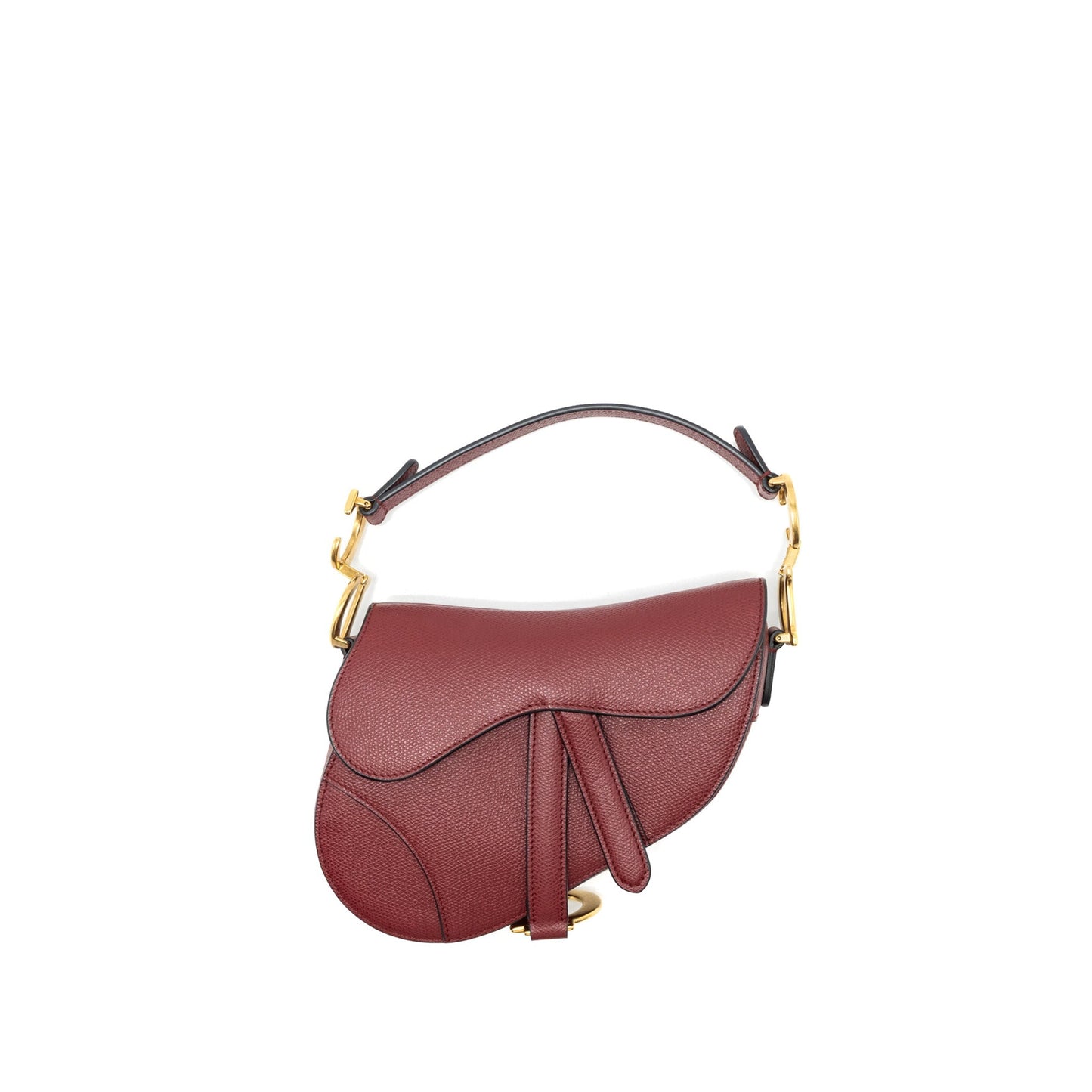 Dior Mini Saddle Purse Grained Calfskin Red
