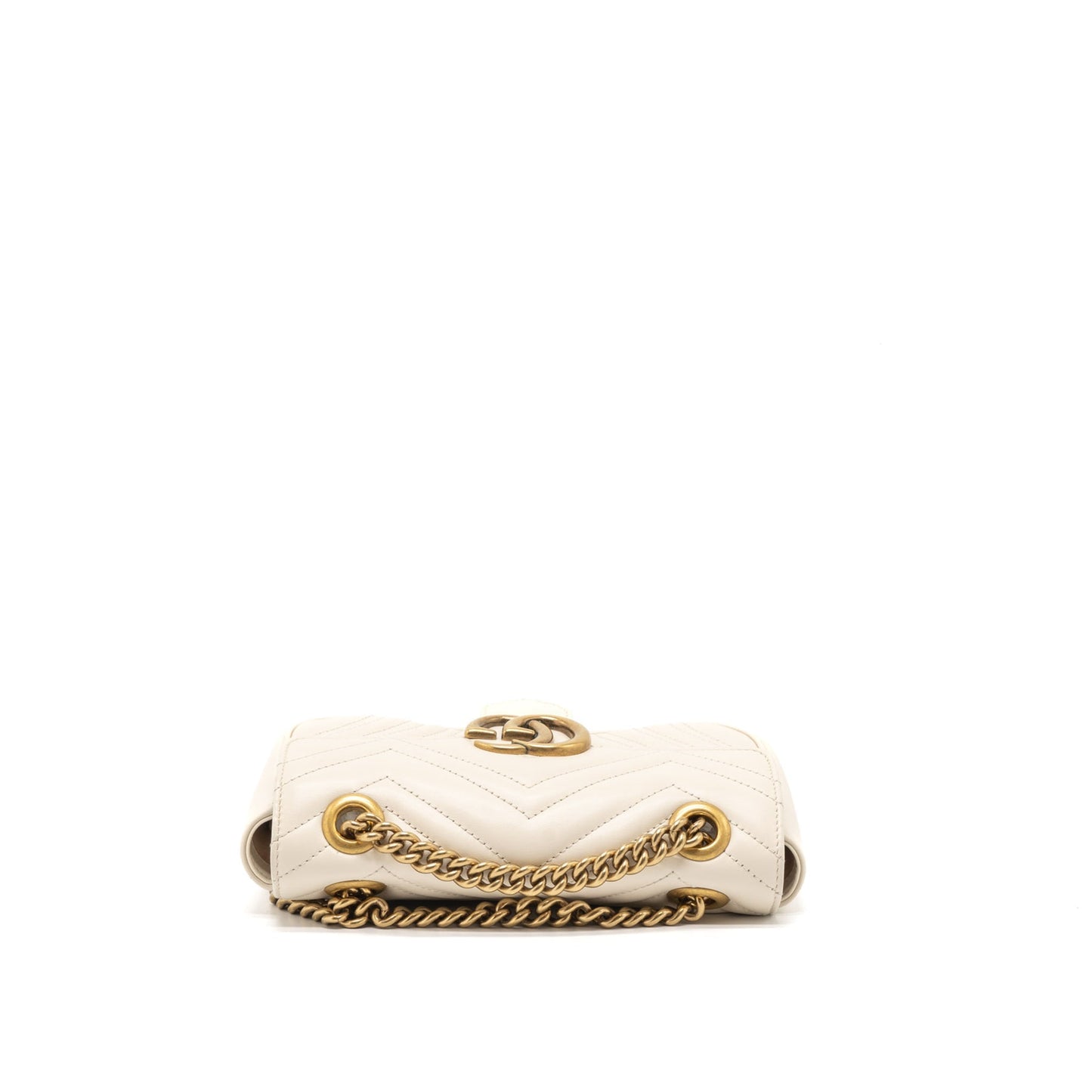 Gucci GG Marmont Mini Bag Matelass? Calfskin White Brushed