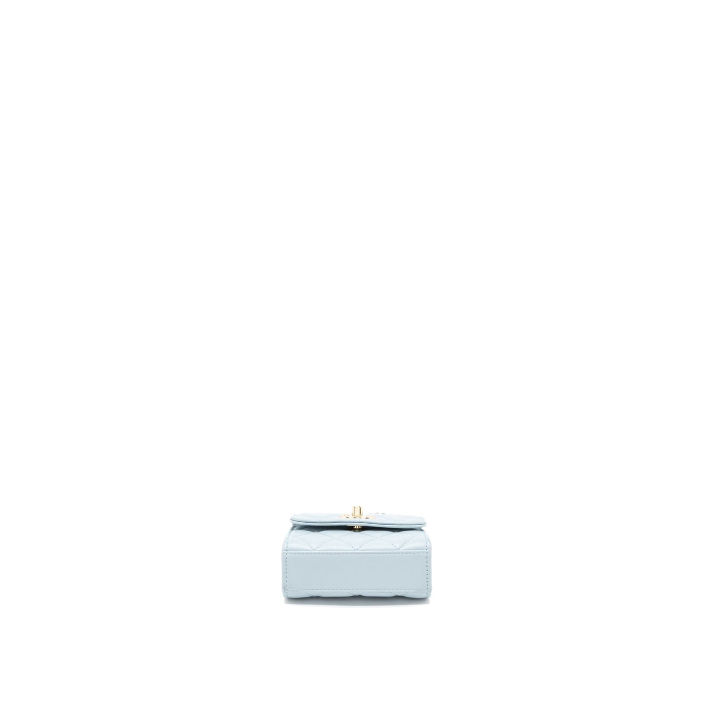 Chanel Mini Trendy CC Chain Wallet Lambskin Light Blue L (Microchip)