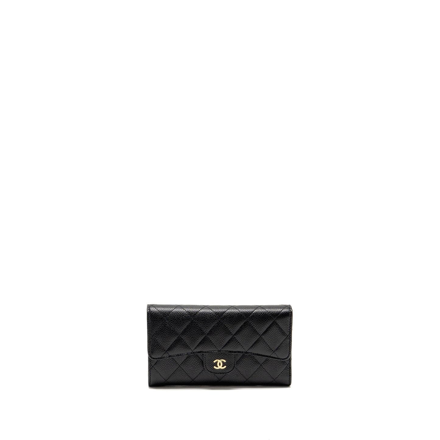 Chanel Classic CC Flap Long Wallet Caviar Black